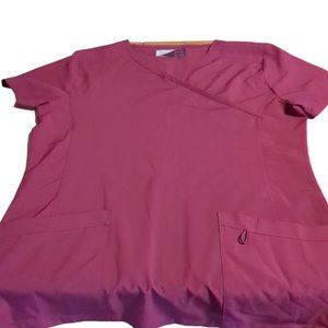 Woman's Small Heal wear Maroon Scrub Top